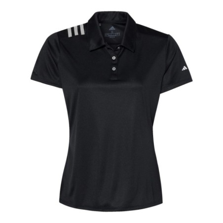 Adidas A325 Women's 3-Stripes Shoulder Polo | ApparelChoice.ca