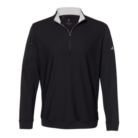 Adidas A295 Men's Textured Quarter-Zip Pullover | ApparelChoice.ca