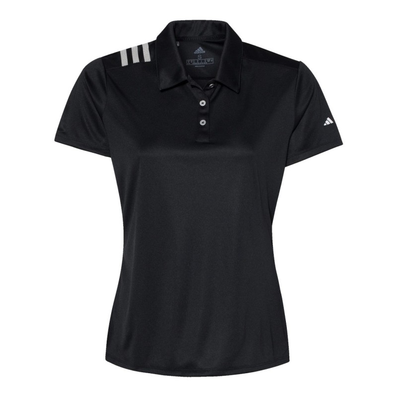 Adidas A325 Women's 3-Stripes Shoulder Polo | ApparelChoice.ca